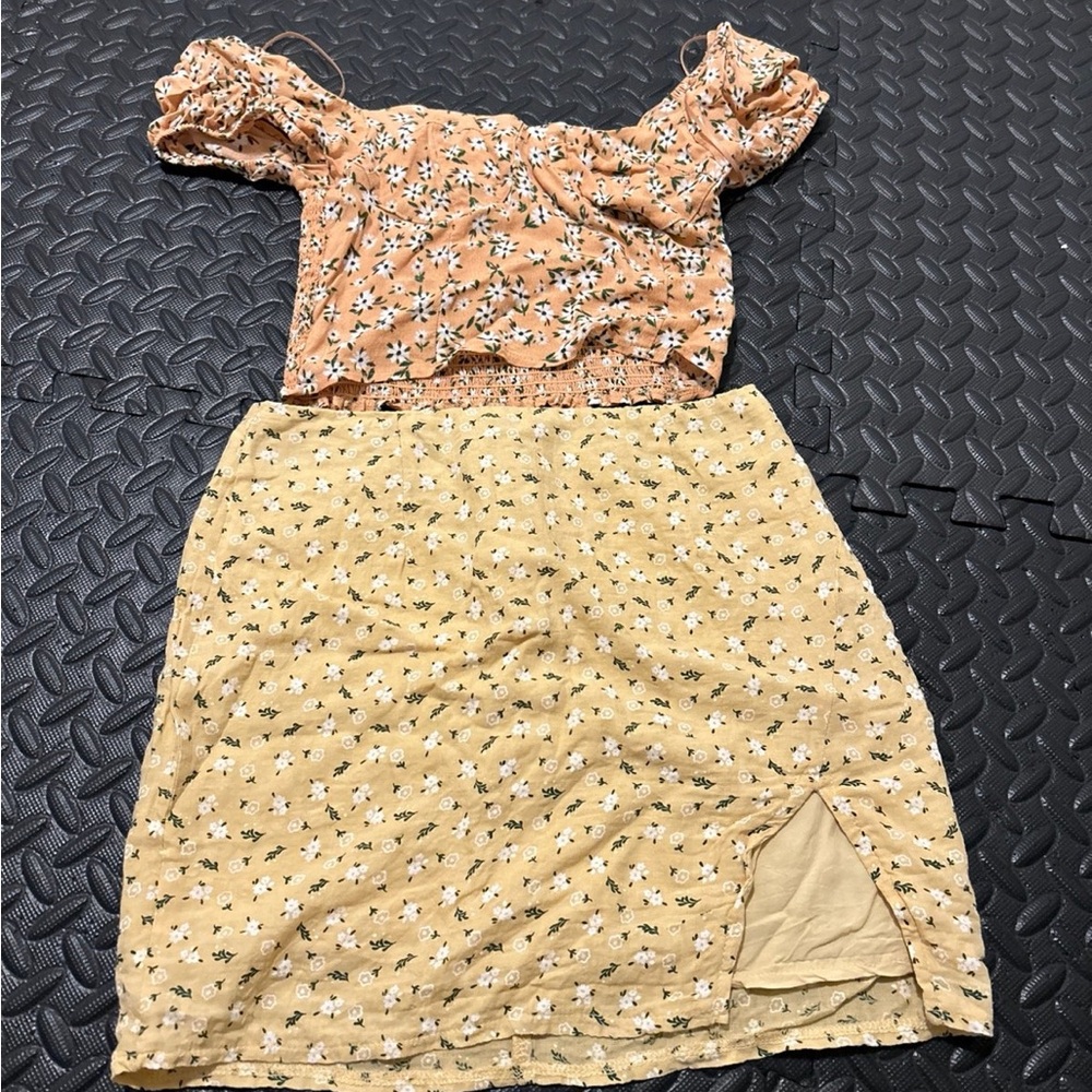 Top and skirt